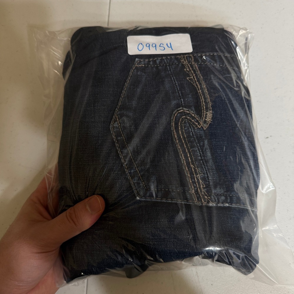 Silver Jeans Mens 36x34 Blue Allan Dark Wash Straight Leg Stretch Denim Preppy - Picture 12 of 13